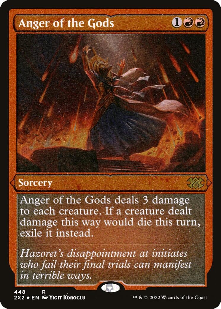 Image for Anger of the Gods (Foil Etched) (448) (Double Masters 2022) - Magic: The Gathering