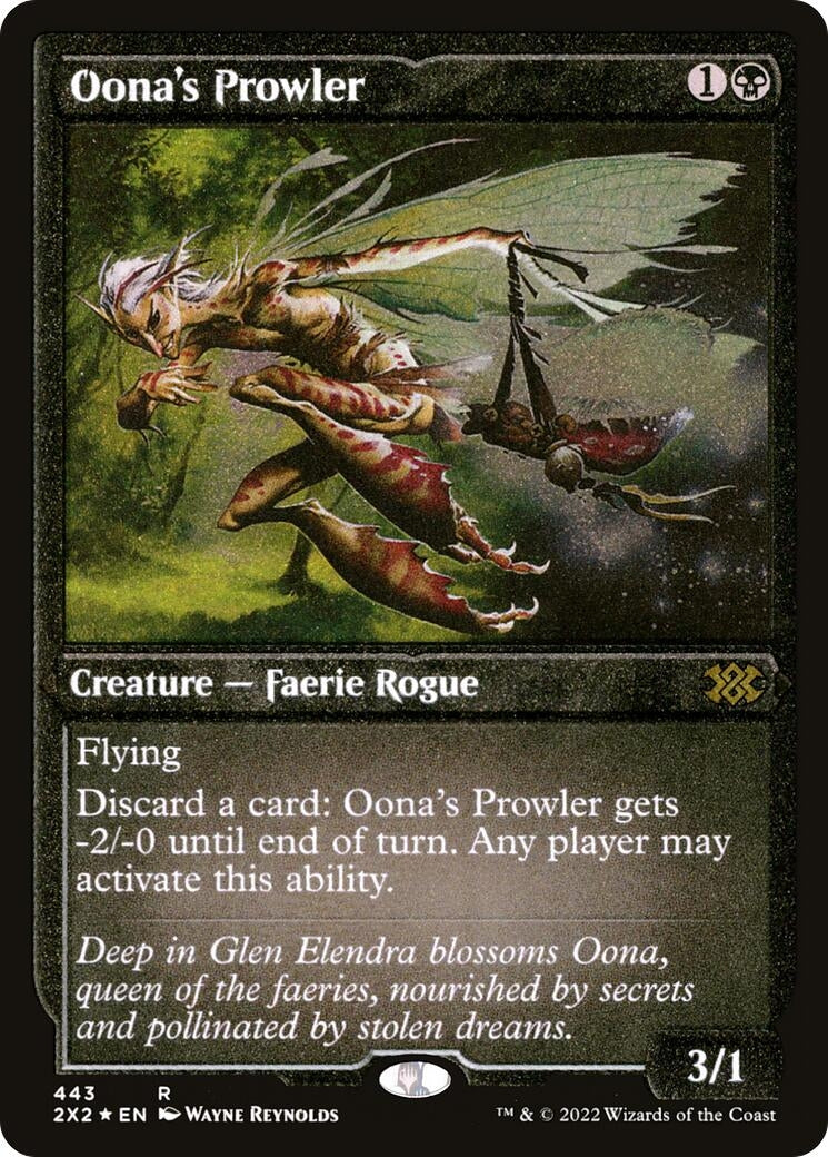 Image for Oona's Prowler (Foil Etched) (443) (Double Masters 2022) - Magic: The Gathering