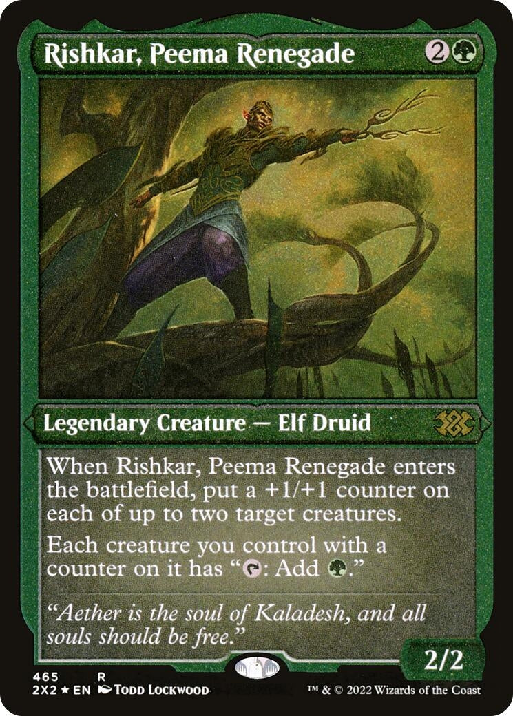 Image for Rishkar, Peema Renegade (Foil Etched) (465) (Double Masters 2022) - Magic: The Gathering