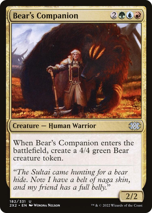 Image for Bear's Companion (182) (Double Masters 2022) - Magic: The Gathering