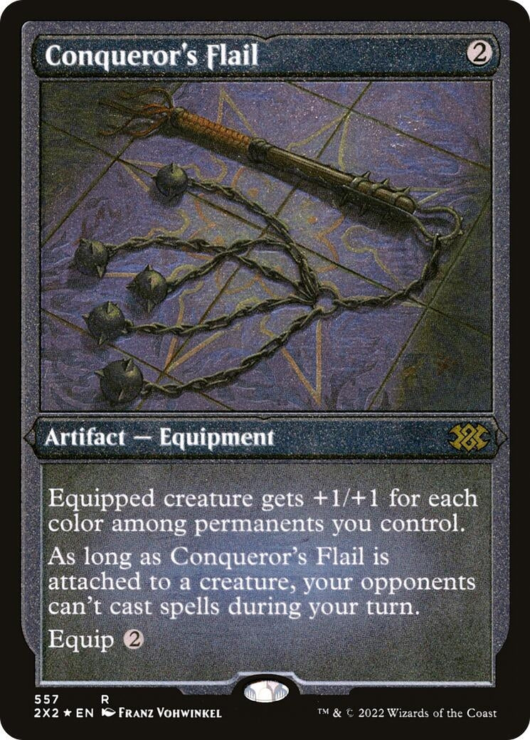 Image for Conqueror's Flail (Foil Etched) (557) (Double Masters 2022) - Magic: The Gathering