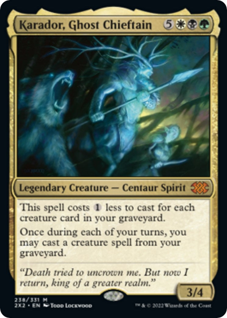 Image for Karador, Ghost Chieftain (238) (Double Masters 2022) - Magic: The Gathering