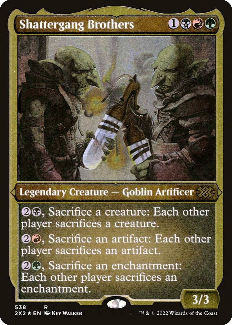 Image for Shattergang Brothers (Foil Etched) (538) (Double Masters 2022) - Magic: The Gathering