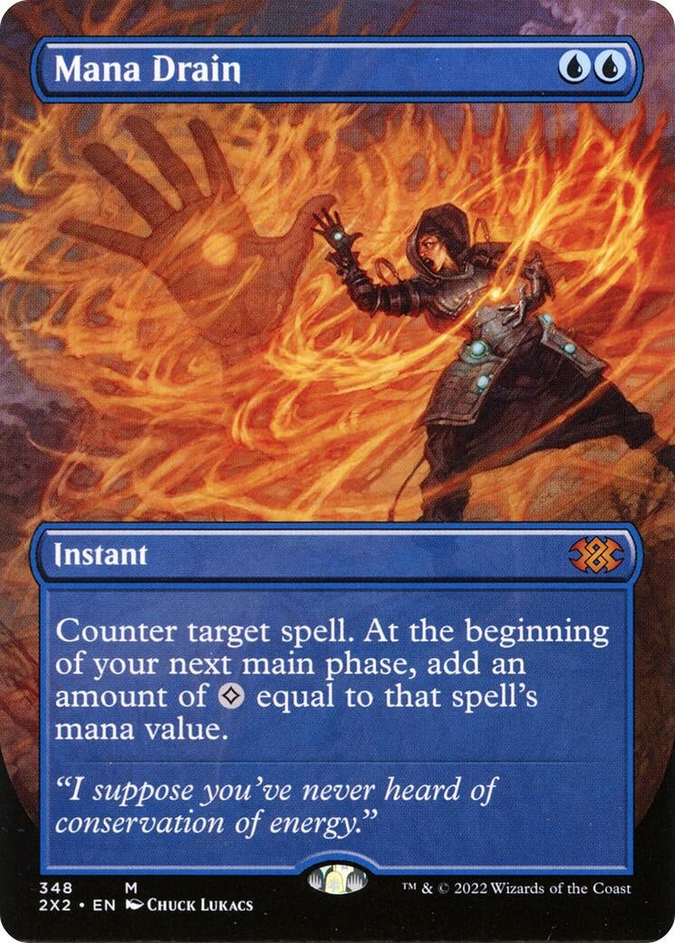 Image for Mana Drain (Borderless) (348) (Double Masters 2022) - Magic: The Gathering