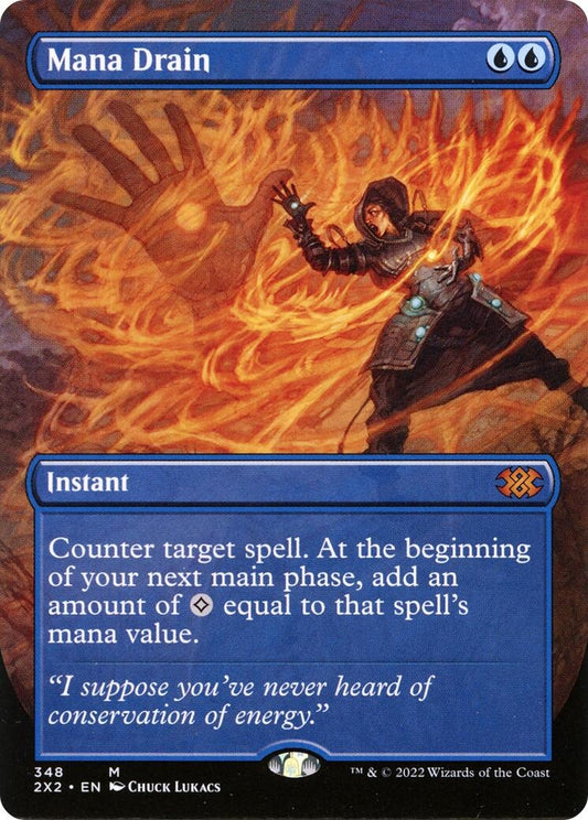 Image for Mana Drain (Borderless) (348) (Double Masters 2022) - Magic: The Gathering