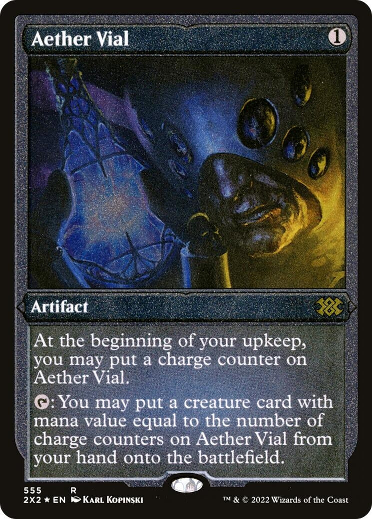 Image for Aether Vial (Foil Etched) (555) (Double Masters 2022) - Magic: The Gathering