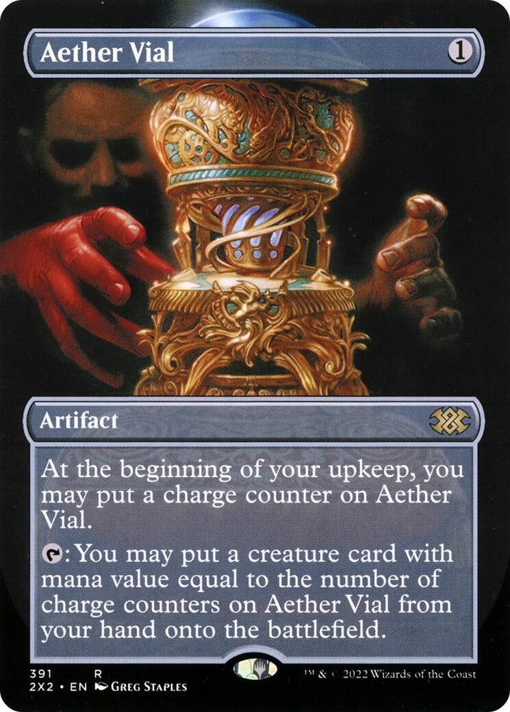 Image for Aether Vial (Borderless) (391) (Double Masters 2022) - Magic: The Gathering