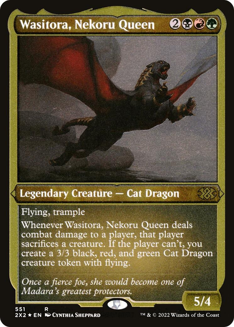 Image for Wasitora, Nekoru Queen (Foil Etched) (551) (Double Masters 2022) - Magic: The Gathering
