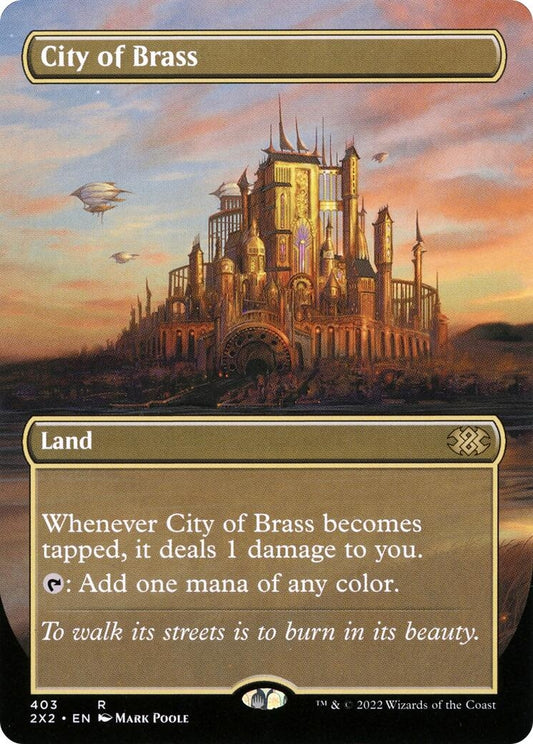 Image for City of Brass (Borderless) (403) (Double Masters 2022) - Magic: The Gathering