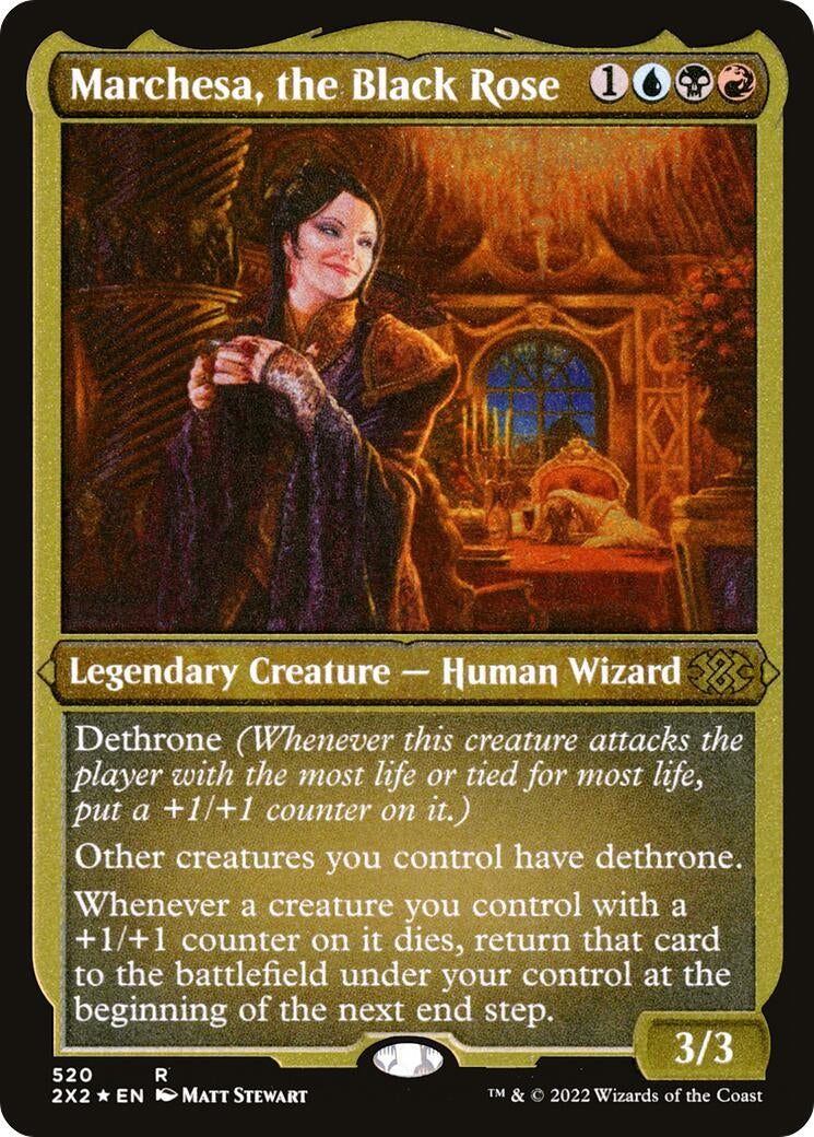 Image for Marchesa, the Black Rose (Foil Etched) (520) (Double Masters 2022) - Magic: The Gathering