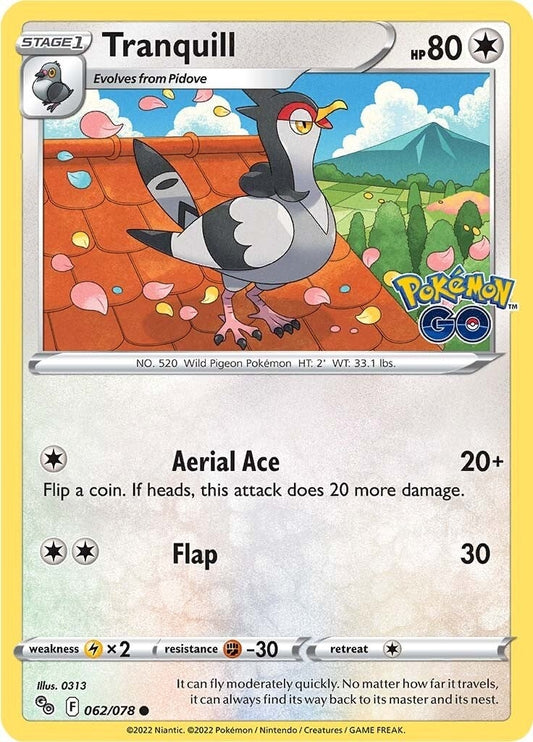 Image for Tranquill (062/078) (Pokemon GO) - Pokemon