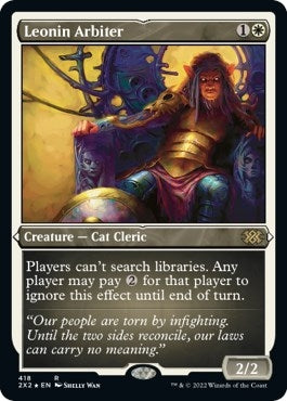 Image for Leonin Arbiter (Foil Etched) (418) (Double Masters 2022) - Magic: The Gathering