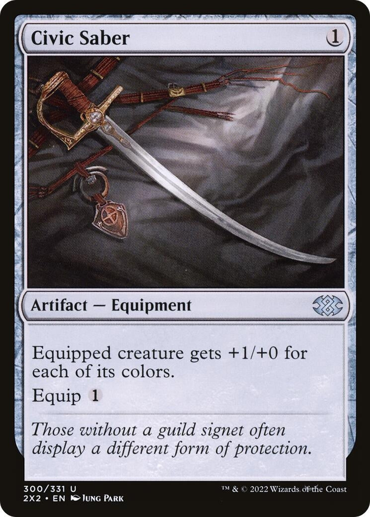 Image for Civic Saber (300) (Double Masters 2022) - Magic: The Gathering