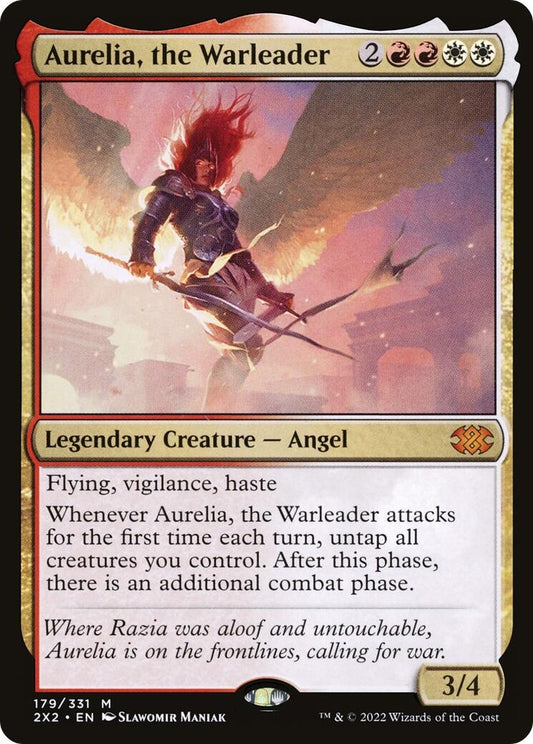 Image for Aurelia, the Warleader (179) (Double Masters 2022) - Magic: The Gathering
