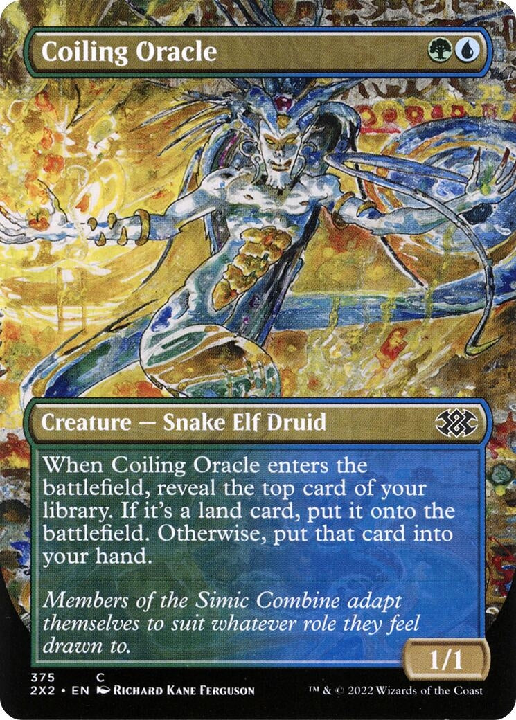 Image for Coiling Oracle (Borderless) (375) (Double Masters 2022) - Magic: The Gathering