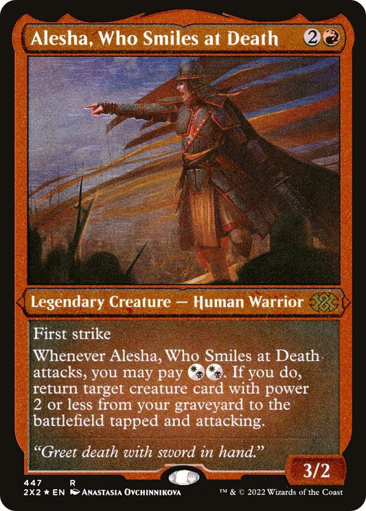 Image for Alesha, Who Smiles at Death (Foil Etched) (447) (Double Masters 2022) - Magic: The Gathering