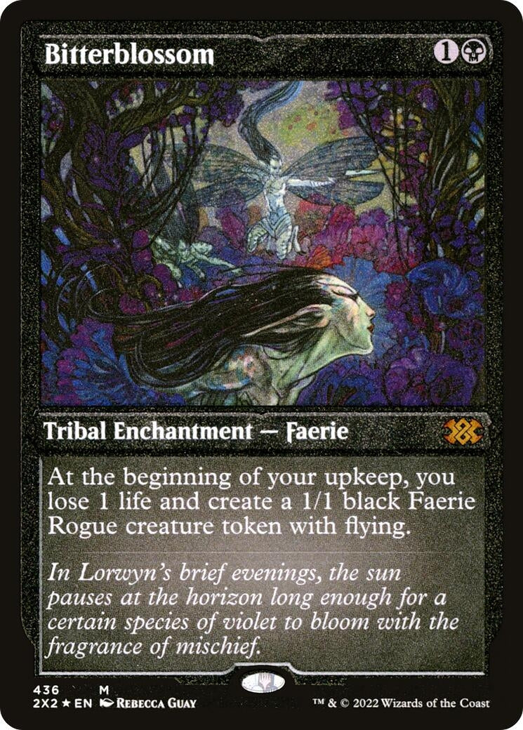 Image for Bitterblossom (Foil Etched) (436) (Double Masters 2022) - Magic: The Gathering