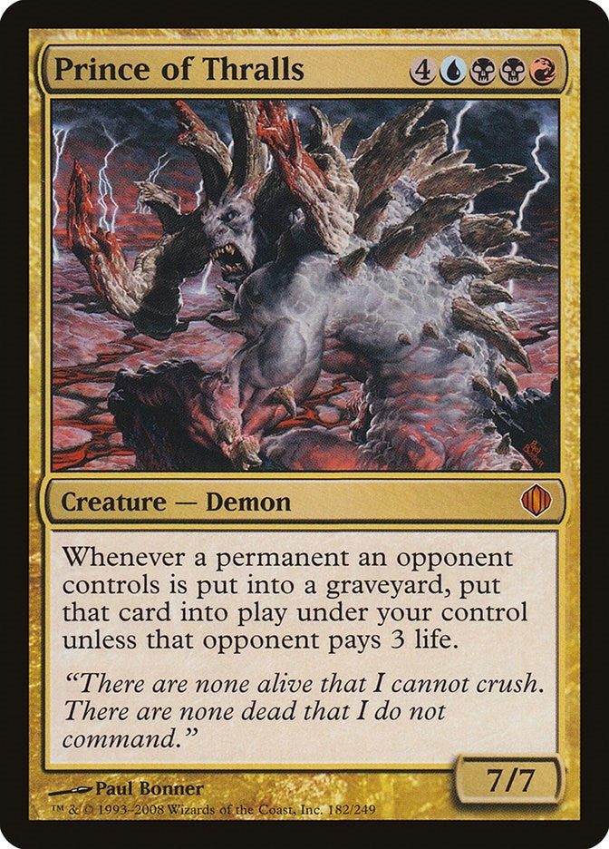 Image for Prince of Thralls (182) (Shards of Alara) - Magic: The Gathering