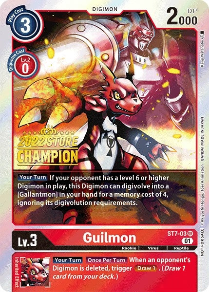 Image for Guilmon (2022 Store Champion) (ST7-03 SR) (Starter Deck 07: Gallantmon) - Digimon Card Game