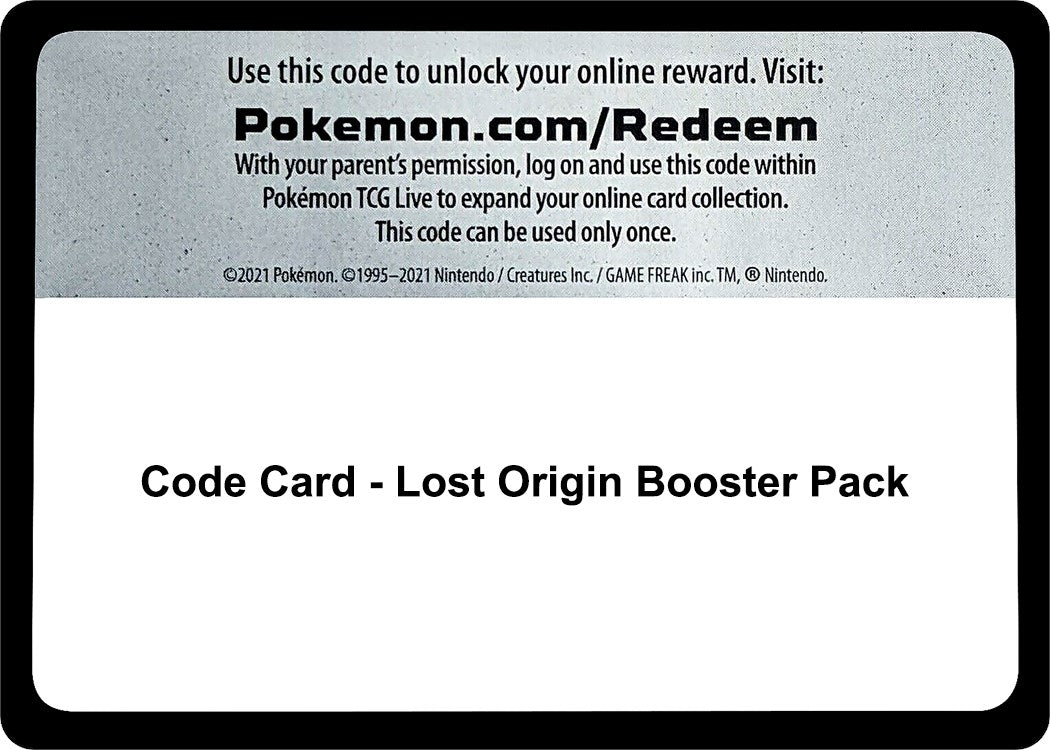 Image for Code Card - Lost Origin Booster Pack (SWSH11: Lost Origin) - Pokemon