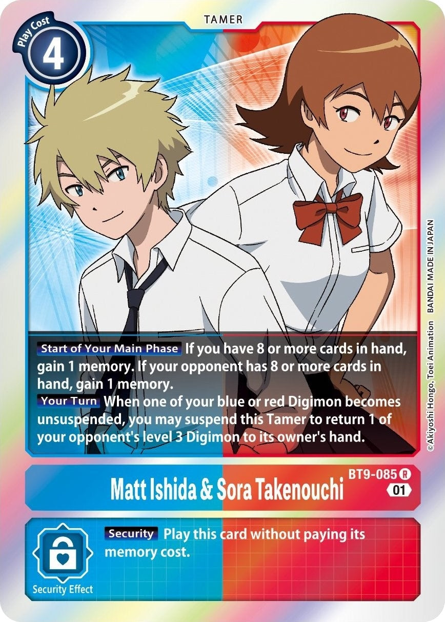 Image for Matt Ishida & Sora Takenouchi (BT9-085 R) (X Record) - Digimon Card Game