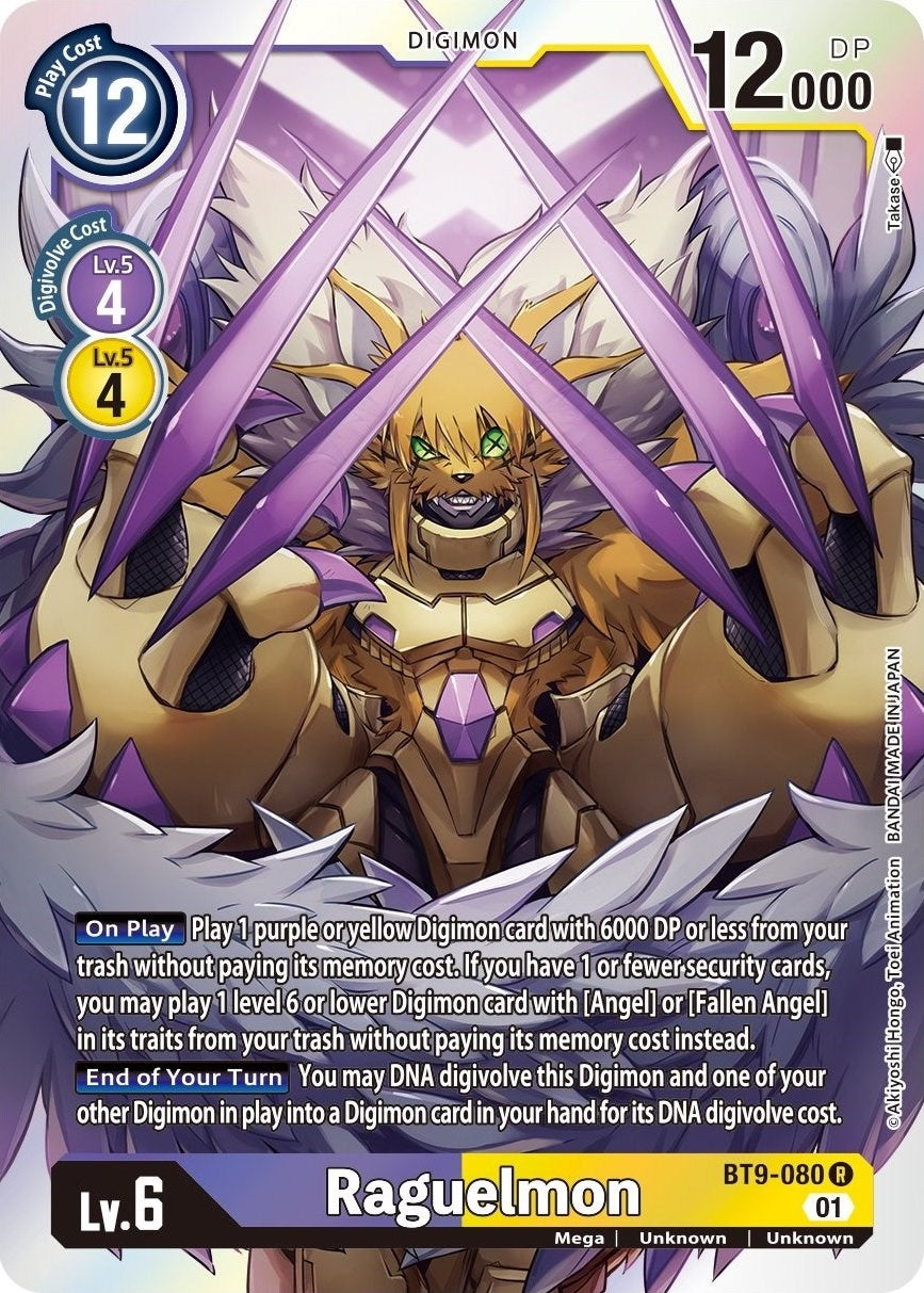 Image for Raguelmon (BT9-080 R) (X Record) - Digimon Card Game