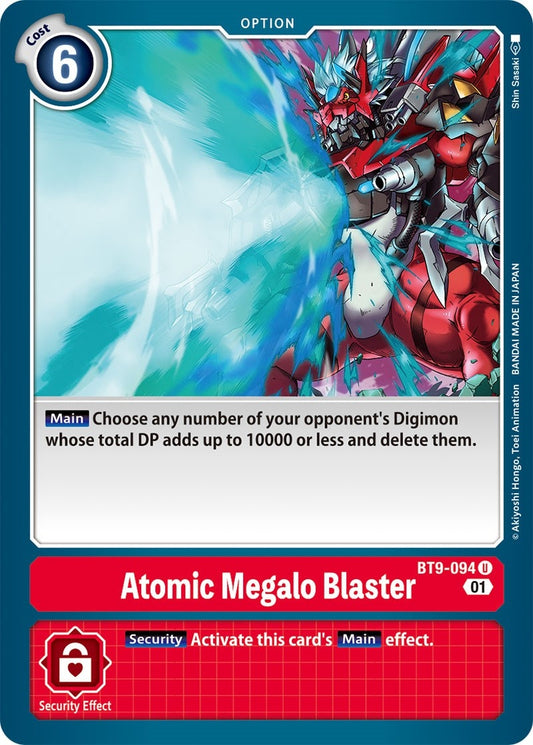 Image for Atomic Megalo Blaster (BT9-094 U) (X Record) - Digimon Card Game