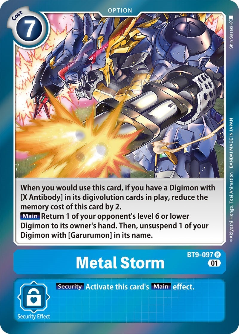 Image for Metal Storm (BT9-097 R) (X Record) - Digimon Card Game