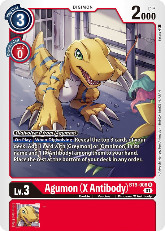 Image for Agumon (X Antibody) (BT9-008 U) (X Record) - Digimon Card Game