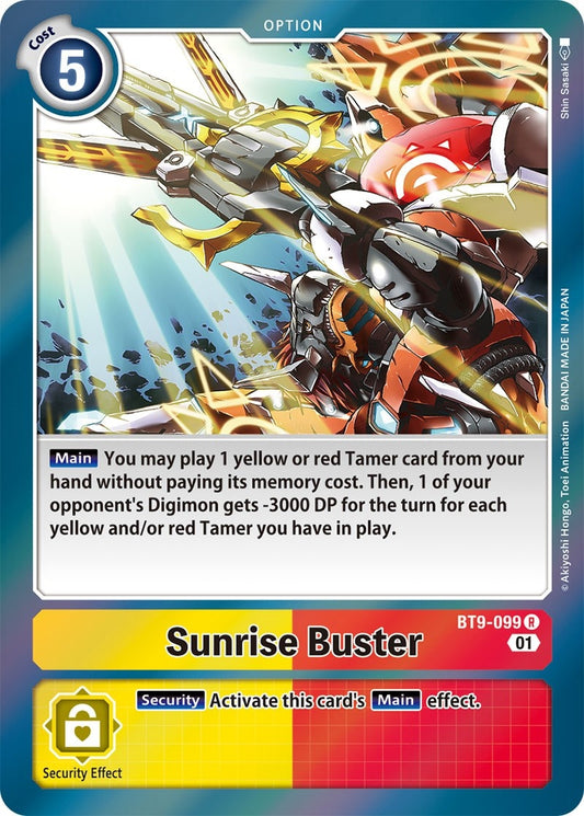 Image for Sunrise Buster (BT9-099 R) (X Record) - Digimon Card Game