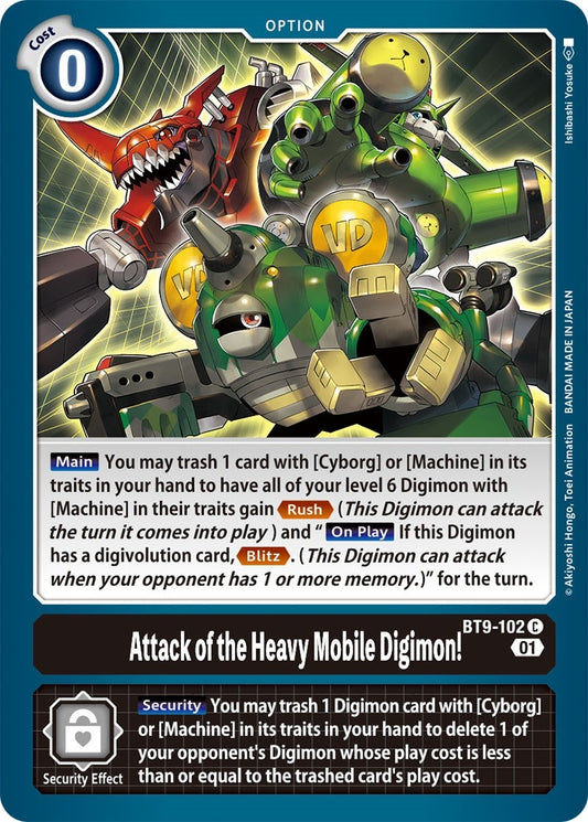 Image for Attack of the Heavy Mobile Digimon! (BT9-102 C) (X Record) - Digimon Card Game