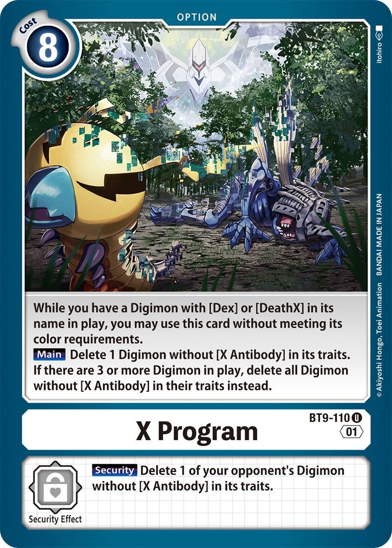 Image for X Program (BT9-110 U) (X Record) - Digimon Card Game