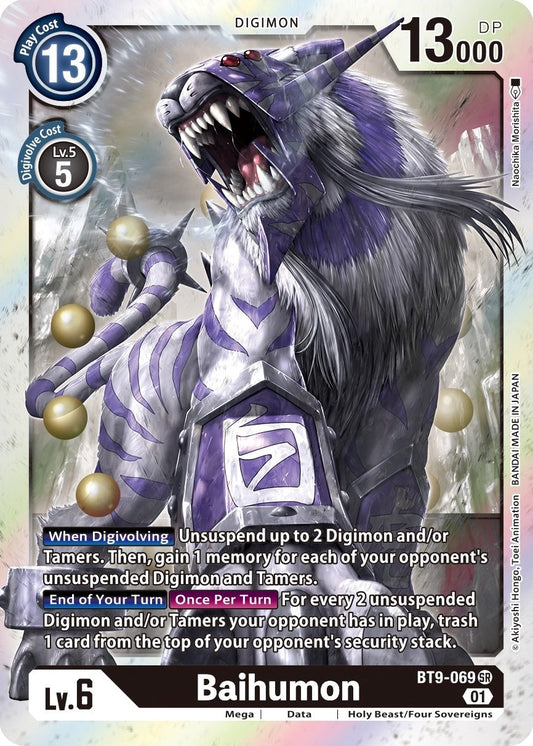 Image for Baihumon (BT9-069 SR) (X Record) - Digimon Card Game