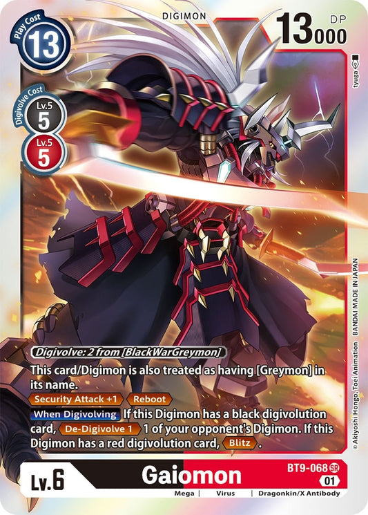 Image for Gaiomon (BT9-068 SR) (X Record) - Digimon Card Game