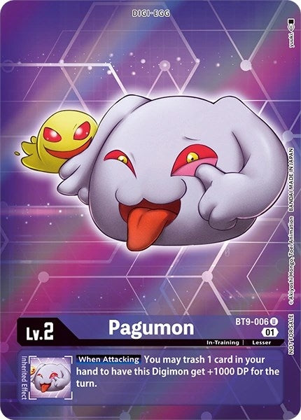 Image for Pagumon (Box Topper) (BT9-006 U) (X Record) - Digimon Card Game
