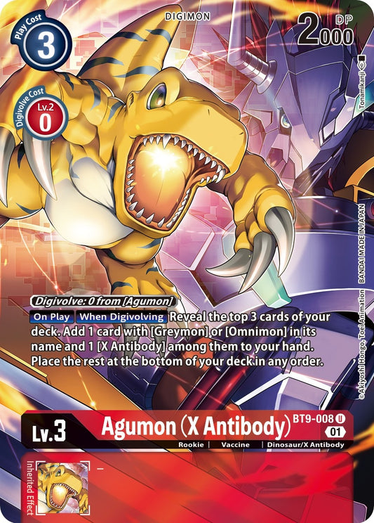 Image for Agumon (X Antibody) (Alternate Art) (BT9-008 U) (X Record) - Digimon Card Game