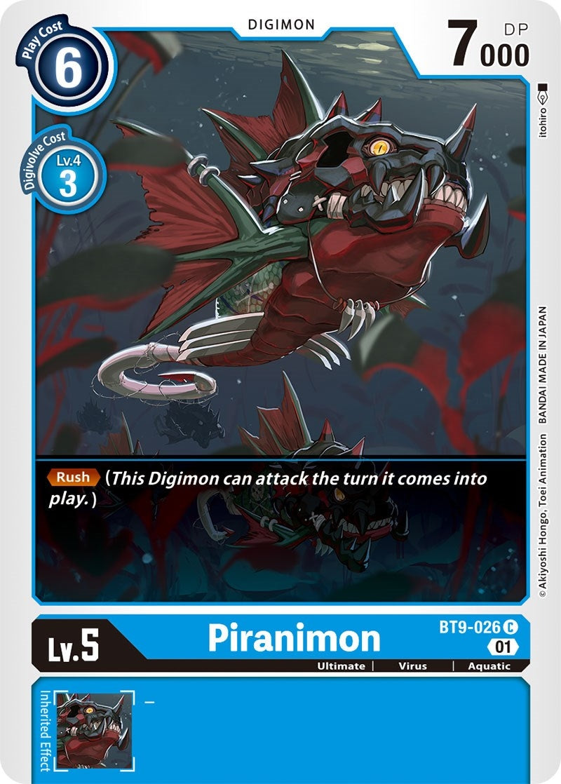 Image for Piranimon (BT9-026 C) (X Record) - Digimon Card Game