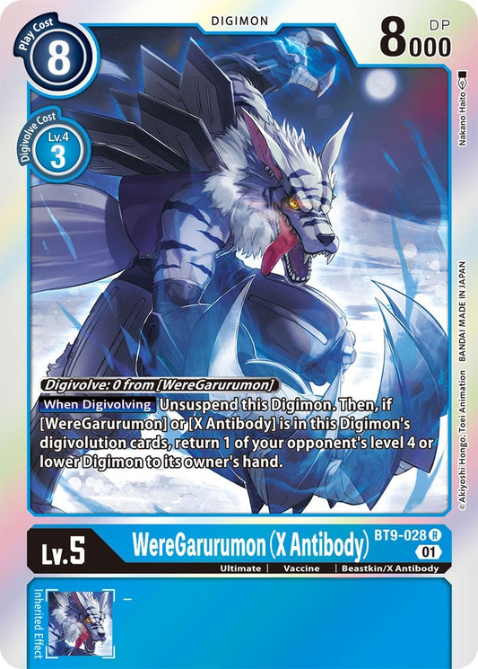 Image for WereGarurumon (X Antibody) (BT9-028 R) (X Record) - Digimon Card Game
