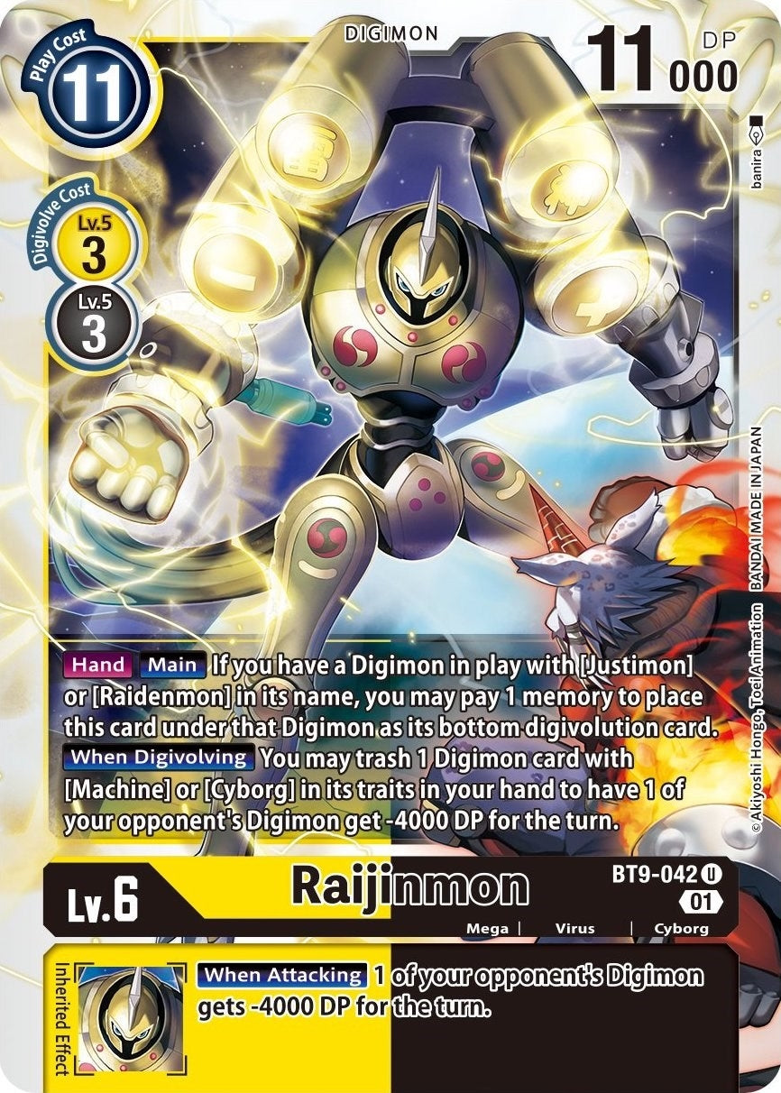 Image for Raijinmon (BT9-042 U) (X Record) - Digimon Card Game