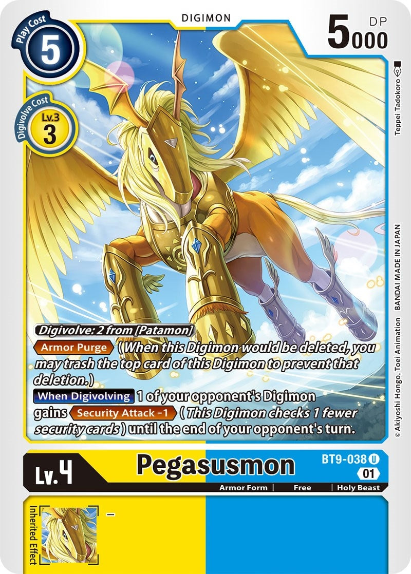 Image for Pegasusmon (BT9-038 U) (X Record) - Digimon Card Game