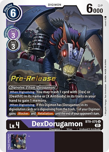 Image for DexDorugamon (BT9-075 U) (X Record Pre-Release Cards) - Digimon Card Game