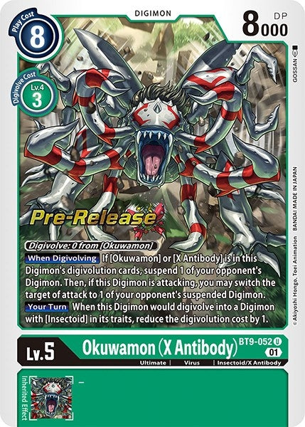 Image for Okuwamon (X Antibody) (BT9-052 U) (X Record Pre-Release Cards) - Digimon Card Game