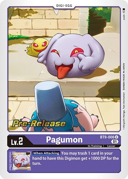 Image for Pagumon (BT9-006 U) (X Record Pre-Release Cards) - Digimon Card Game