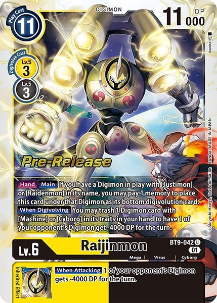 Image for Raijinmon (BT9-042 U) (X Record Pre-Release Cards) - Digimon Card Game