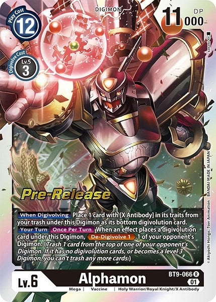Image for Alphamon (BT9-066 R) (X Record Pre-Release Cards) - Digimon Card Game