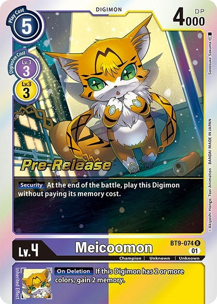 Image for Meicoomon (BT9-074 R) (X Record Pre-Release Cards) - Digimon Card Game