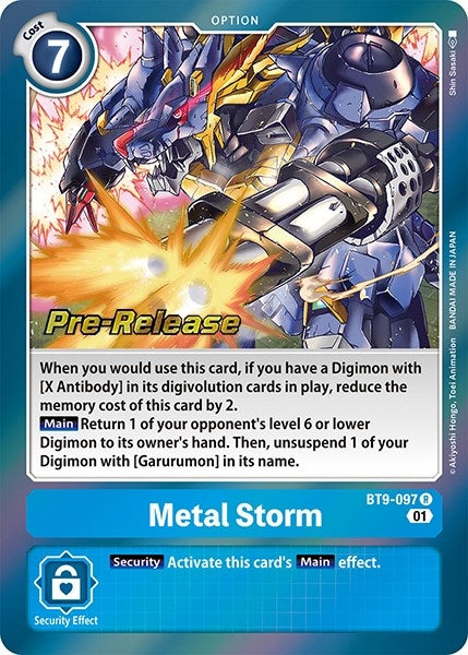 Image for Metal Storm (BT9-097 R) (X Record Pre-Release Cards) - Digimon Card Game