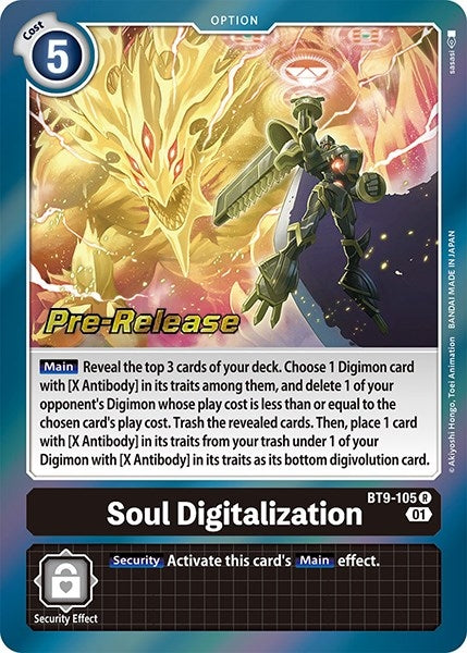 Image for Soul Digitalization (BT9-105 R) (X Record Pre-Release Cards) - Digimon Card Game