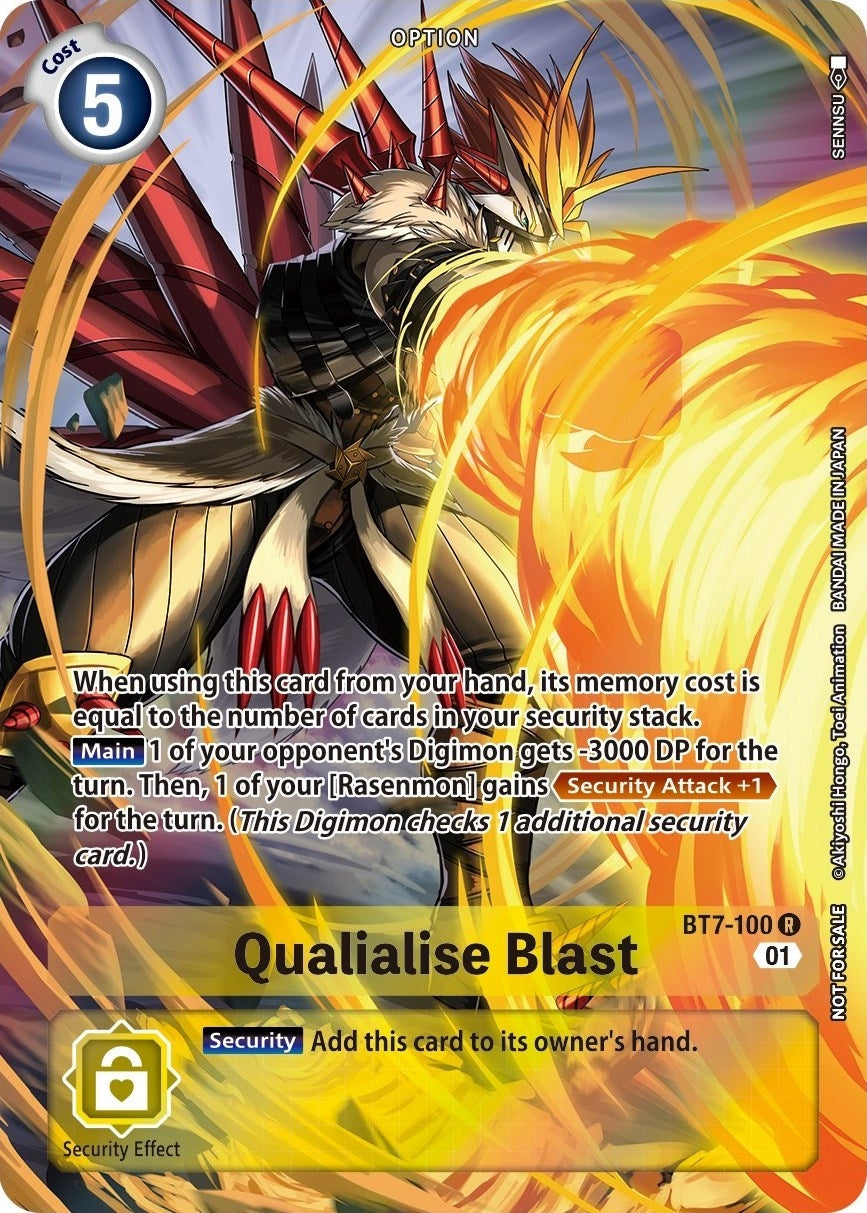 Image for Qualialise Blast (Summer 2022 Dash Pack) (BT7-100 R) (Next Adventure) - Digimon Card Game