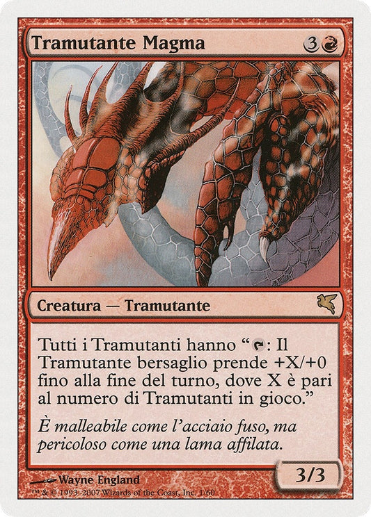 Image for Magma Sliver (Italian) - "Tramutante Magma" (D1) (Magic Encyclopedia 2005 (Salvat/Hachette)) - Magic: The Gathering